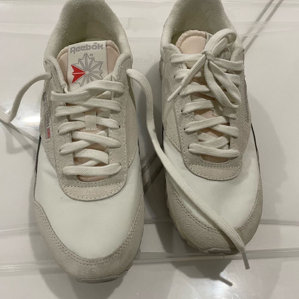 Reebok Classic Cream and White Sneakers
